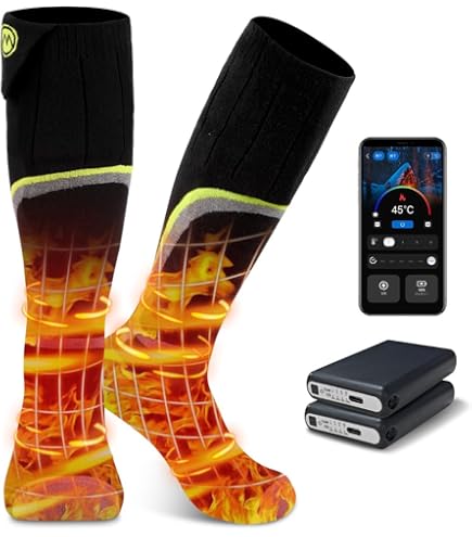 Amazon.co.jp: 電熱ソックス 電気靴下 スマート温度制御 8500mAh
