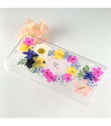 Amazon.co.jp: ハンドメイド 押し花スマホケース No.504 ほぼ全