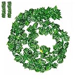 elfishjp 観葉植物 12本 壁掛け インテリア アンティーク 雑貨 造花 人工 フェイク 壁掛 グリーン 緑 植物 吊り