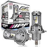 IPF ヘッドライト フォグランプ LED 車用 H4 Hi Lo切替 4000lm 3200lm 4000K 温白色 12V用 2本入 車検対応 ドライバーユニット一体型 冷却ファン内蔵 ハロゲンサイズ型 取付簡単 Eシリーズ E142HFB