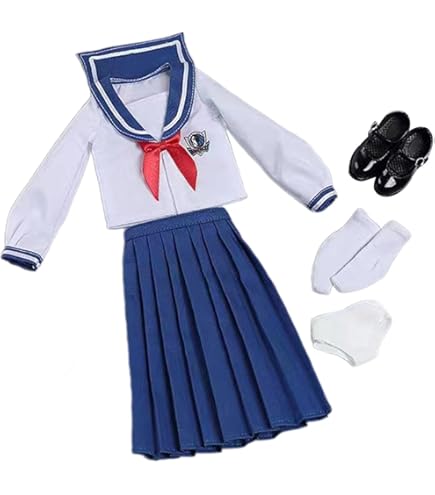 A33 1/6スケール 学生服 8点セット女性素体対応 no brand（ノーブランド）の「1/6サイズ PHICENファイセン素体