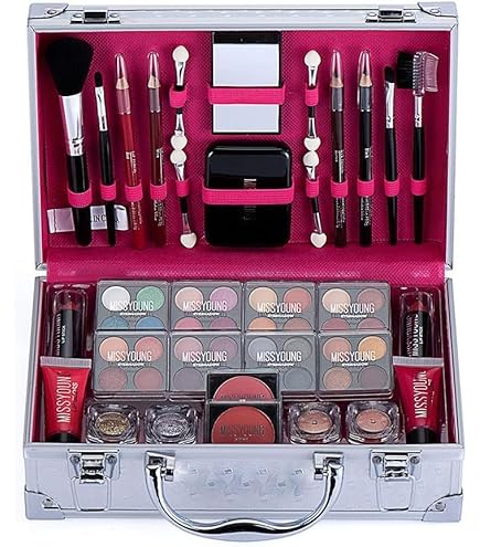 美容学校メイク道具教材　メイクアップセット　 バッグ付き Amazon | フル美容メイクアップ化粧品セット56個 ミラー付き