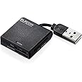 エレコム メモリリーダライタ ケーブル固定 SD+MS対応 ブラック MR-K009BK