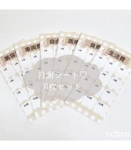 Amazon.co.jp: 全30枚 家計管理 積立シート 月謝シート 貯金シート