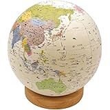 ほぼ日 ほぼ日のアースボール ジャーニー 世界の国を色彩ゆたかに塗り分けた本格地球儀タイプのアースボール。アプリをかざせば世界の情報が飛び出します 直径20cm、日本製 アイボリー