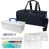 Amazon | 絵の具セット シンプルブラック ぺんてる エフ水彩12色
