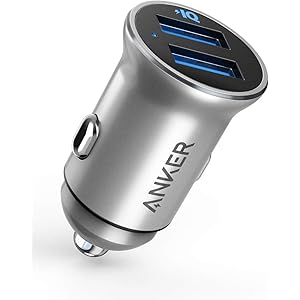 Anker PowerDrive 2 Alloy(24W 2ポートカーチャージャー)【PowerIQ搭載 / コンパクト…
