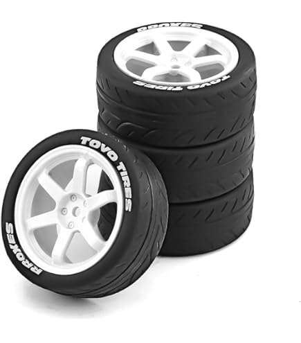 Amazon | 1/10ツーリングカー用 タイヤ組込み済み ブラック 7本