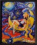 uhomate Pretty Soldier Sailor Moon壁装飾Vincent van Gogh starry nightポスターホームキャンバス壁アート記念ギフトベビーギフト子供部屋装飾用