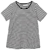 アビックス アルゴヴィア マタニティ授乳口付きシンプル半袖Tシャツ L グレー×ブラック ベア天竺 366328