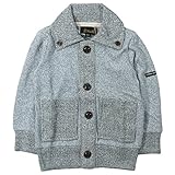 《春秋冬対応》BAROCK(バロック) リブニットカーディガン 130cm/杢グレー NO.F-561025