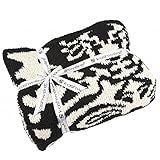 カシウエア / kashwere Damask Throw Blanket ダマスク ブランケット(：、ｶﾗｰ：black/malt) [並行輸入品]
