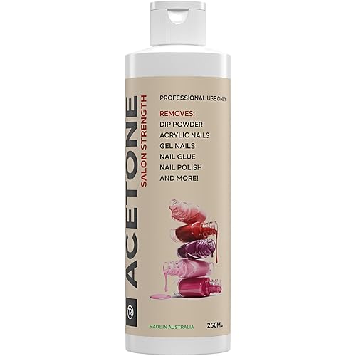 100% Pure Acetone Gel Acrylici Nail Polish Soak Off Remover 250ml | Powerful heavy Duty Multi-Purpose Cleaner Nail Polish, Wa