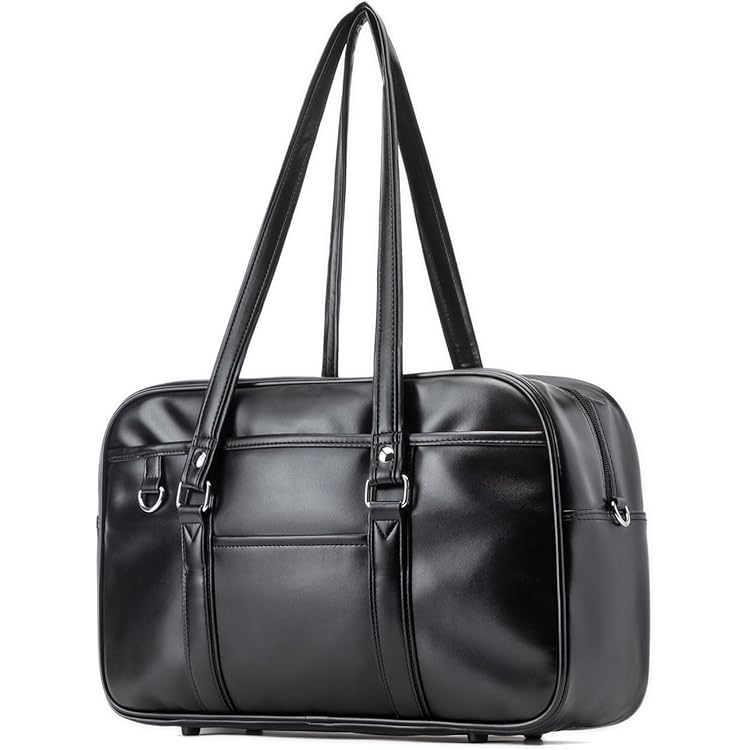 Amazon.co.jp: 【ROCO NAILS】スクールバッグ スクバ 合皮 ブラック 黒