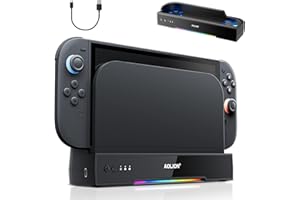 【Amazon.co.jp 限定】 Nintendo Switch 2用 冷却ファンドック｜デュアルファン搭載・風量3段階調節・RGBライティングモード・通気性に オープン設計・壁掛け対応・滑り止め設計・Type-Cケーブル付き
