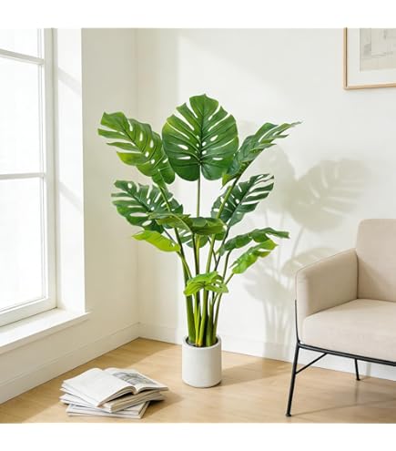 Amazon｜TANGKULA 観葉植物 フェイク モンステラ 120cm フェイク