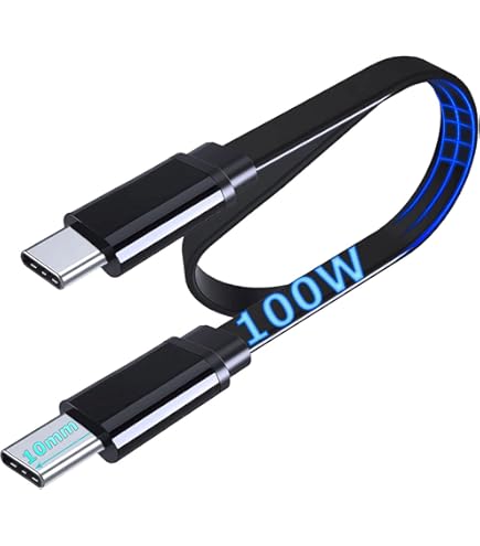 Amazon.co.jp: UNIDOPRO 0.5m フラットUSB-C→USB-C PD 60W 充電