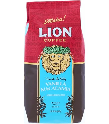 Amazon | (ライオンコーヒー) バニラ マカダミアナッツ 283g×3パック
