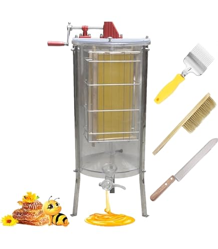 蜂蜜分離器（遠心分離機） Amazon.co.jp: 遠心分離機 蜂蜜分離機 2フレーム 手動 ステンレス製