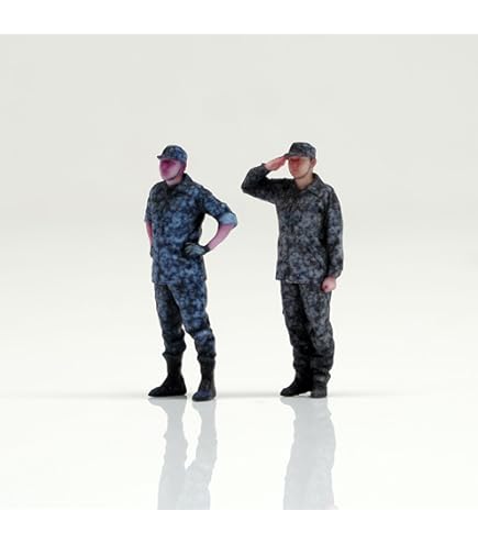 Amazon.co.jp: figreal 1/48 航空自衛隊員セット001a 2体 彩色済み