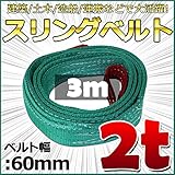スリングベルト 幅60mm 使用荷重2t ベルトスリング 繊維ベルト 吊りベルト クレーンベルト 帯ベルト 吊り上げ 作業用 屋外 建設機械 船舶 運搬作業 ポリエステル素材 土木 農林業 造船 (3