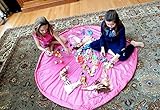 おもちゃ Elife Pink Color 60 Inch Nylon Kids Toy Storage Bag Organizer Box and Play Mat Toy Quick Pouch 