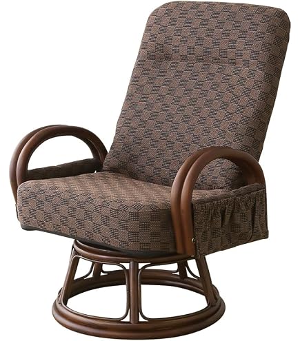 Amazon｜koeki ラタン回転椅子 ミドルタイプ(座面高:39cm) R-390S｜座