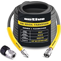 Amazon.co.jp: ACTIVE 50フィート 高圧洗浄機ホース延長 5/16