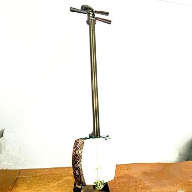 三味線　糸巻き　和楽器　弦楽器　民謡　細密細工　アンティーク 中古三味線】長唄金細三味線（厳選品）【和楽器市場】