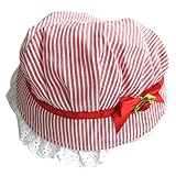 Ruideng 可愛いのストライプ赤ちゃんのポット帽子太陽の帽子プリンセス帽子 (レッド)