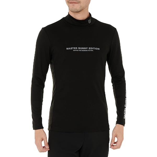 Amazon | [マスターバニー] メンズ 長袖 ハイネックシャツ (刺繍ロゴ