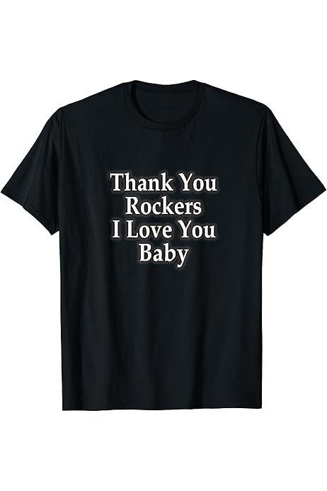 Amazon | Thank You Rockers I Love You Baby Tシャツ | Tシャツ 