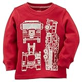 カーターズ Carter's 保温 トップス Tシャツ 長袖 100% 綿 サーマル 秋冬 Firetruck Thermal Tee 18M (78-83cm) [並行輸入品]