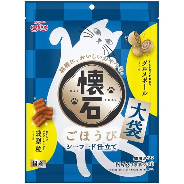 Amazon.co.jp: ねこ福 39大入り袋 シーフード仕立て 117g(3g×39袋