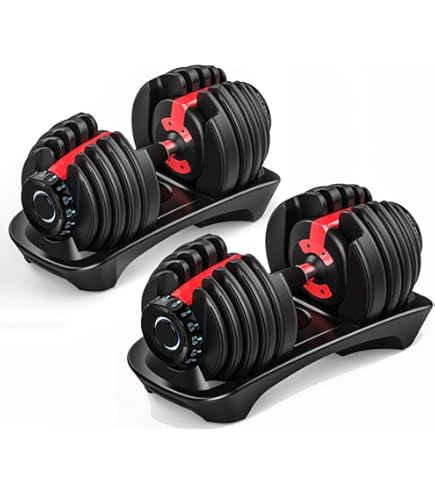 UPGO Adjustable Dumbbells Set 25LB A Pair Dumbbells Weights, 5 In 1