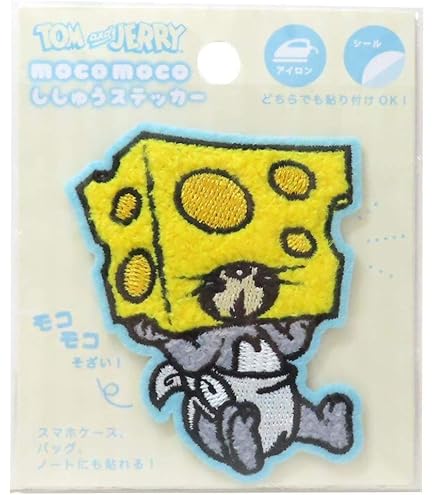 Amazon.co.jp: トムとジェリー[ワッペン]モコモコ刺繍ステッカー