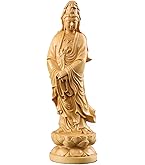 木彫『はな観音』 新品】観音菩薩立像 20cm 天然木製(柘植ツゲ) 観音像 木彫仏像
