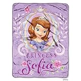 Disney 's Sofia the First "水彩画" Micro Raschel Throw – 46 " x60 "
