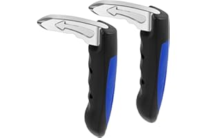 2Pcs Car Door Assist Handle, 3 in 1 Multifunction Portable Vehicle Support Handle Seatbelt Cutter Window Breaker, Car Door Handle Assist for Elderly and Car Emergency Tool (Blue)