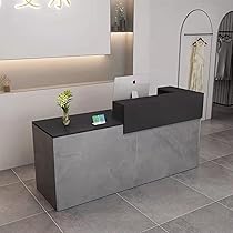 Amazon.co.jp: レジカウンター受付カウンター木製のレセプション