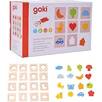Amazon.co.jp: goki 記憶ゲーム 脳トレ 知育玩具 パズル 木製 3