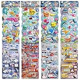 ステッカー 海 車 8 枚セット3Dステッカー 防水 シール 男の子 帳 デコレーション