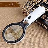 高品質新加入高品質3 ledライト3倍45xハンドヘルド読書拡大鏡レンズ拡大鏡ジュエリールーペ虫眼鏡