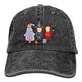 大人 デニム キャップハロウィン 大人気 ウトドア レジャー・キャップ クール 紫外線対策 日よけ 小顔効果 プリント付き 無地 ブラック
