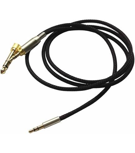 GEEKRIA Câble audio compatible avec Jabra Move Style Edition, Elite 85h, Philips A4216, H6506, casques SHP9500, stéréo de rechange 1/8 (3,5 mm) vers 3,5 mm (4 ft/1,2 m