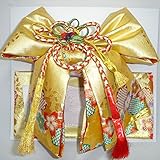 七五三 絵羽柄結び帯 3サイズ6色/L(7歳用) 金