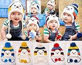 【デザインと5色から選べる】ぼんぼん付 ボア ニット帽 ベビー キッズ  子供 クマ 秋冬 防寒 耳あて 秋冬 防寒 《カラフル手袋付》 (Cタイプ, イエロー) CT58497YL