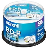 maxell 録画用 BD-R 標準130分 4倍速 ワイドプリンタブルホワイト 50枚スピンドルケース BRV25WPE.50SP