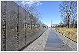 ベトナム戦争記念碑withリンカーン記念碑の背景紙印刷壁アート 36in. x 54in.