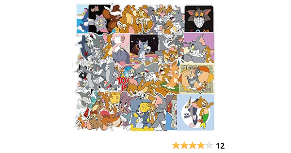 Amazon トムとジェリー 猫とネズミ Tom And Jerry アメリカアニメ 人気アニメ ステッカー49枚 ステッカー デカール 車 バイク